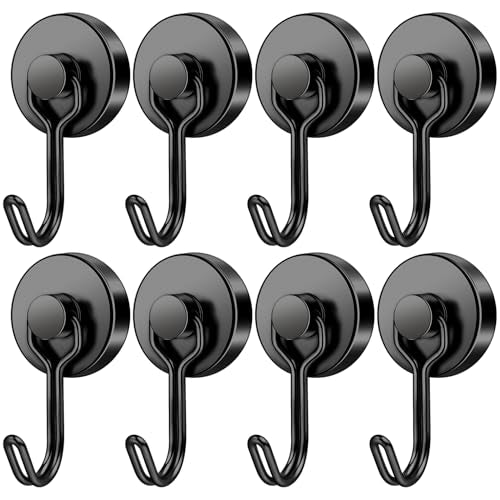 60LBS Magnetic Hooks (Black / 0.98in)