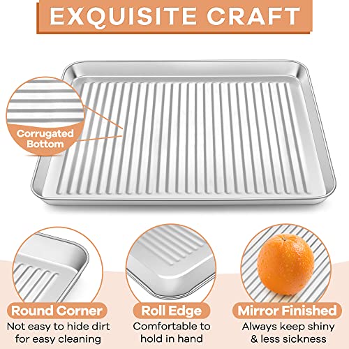 Baking Pan with Wire Rack (12.5 x 9.7 x 1 Inch)
