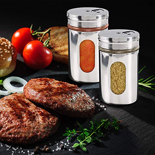 2pcs Salt and Pepper Shakers (Silver)