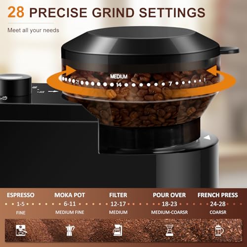 Electric Burr Coffee Grinder (Black)