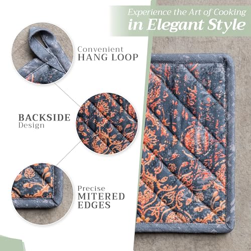 Pot Holders 100% Cotton Potholders (024 - Imperfection / 8" x 8" (Pot Holder Pack of 2))