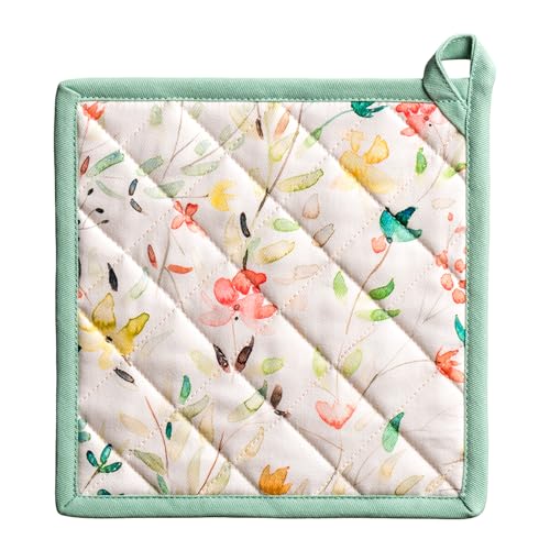 Pot Holders 100% Cotton Potholders (005 - Colmar / 8" x 8" (Pot Holder Pack of 1))