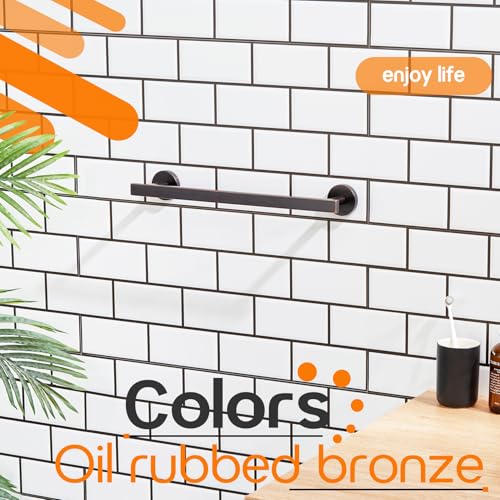 16 Inch Bathroom Towel Bar Bath Towel Rack Kitchen Towel Holder Towel Hanger Wall Mounted SUS304 Stainless Steel Oil Rubbed Bronze AN4001ORB (Oil Rubbed Bronze / 16-Inch)