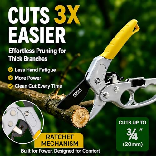 8" Ratchet Pruning Shears