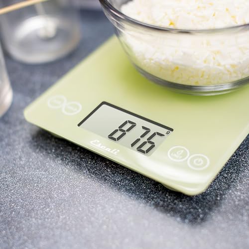 Arti Glass Food Scale Digital Countertop Kitchen (Green / 9" x 6.5" x .75")