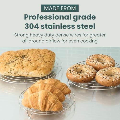 3 Set Round Cooling Racks for Baking (Round Rack 3-Pack)