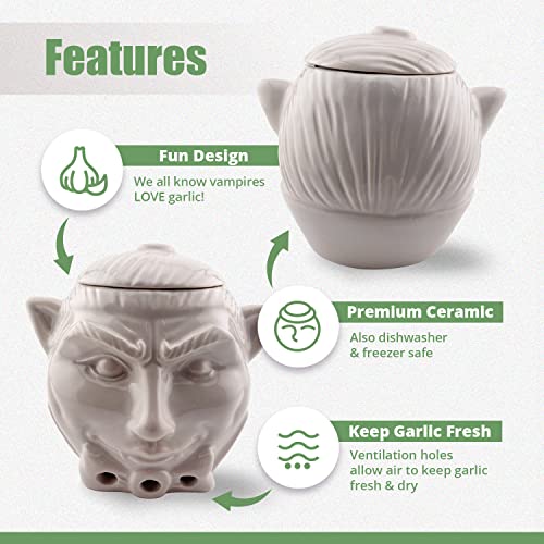 Spooky Dracula Garlic Pot
