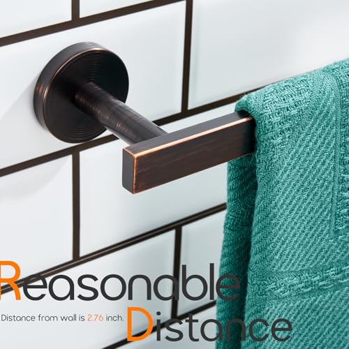 Bath Towel Rings Bathroom Towel Holder Modern Small Hand Towel Bars Stainless Steel Wall Mounted Oil Rubbed Bronze AN3001ORB (Oil Rubbed Bronze)