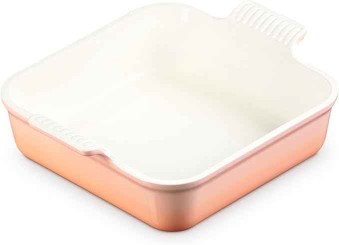 Le Creuset Stoneware Heritage Square Dish, 3 qt. (9"), Peche