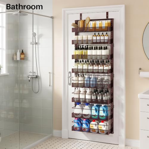 8 Tiers Over the Door Organizer (Bronze / 17" W x 6" D x 69" H)