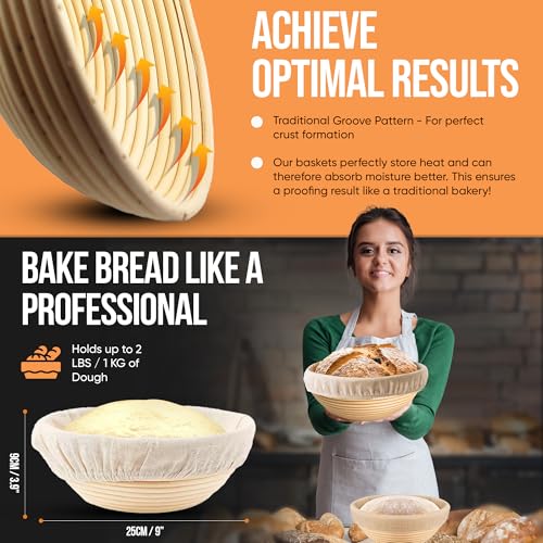 Banneton Bread Proofing Basket Set