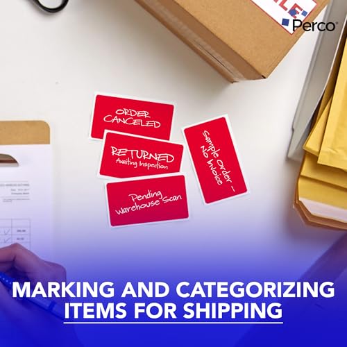 Red 3x5 Inch Perforated Sticker Labels (Mini Roll / Red)