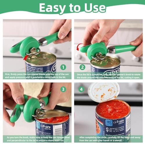 Can Opener Manual Tin Opener Stainless Steel Heavy Duty