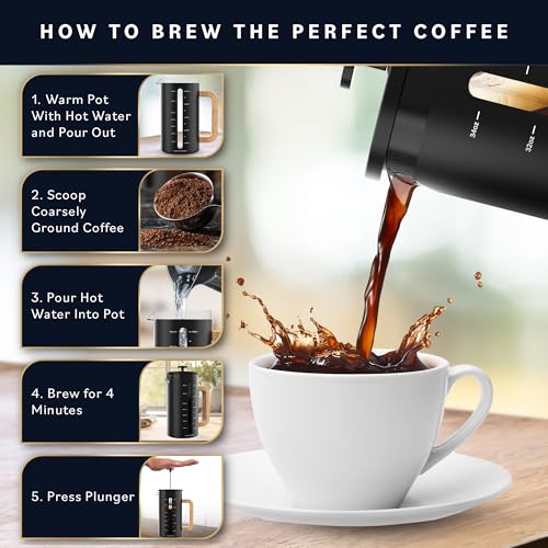 French Press Coffee Maker (Black)