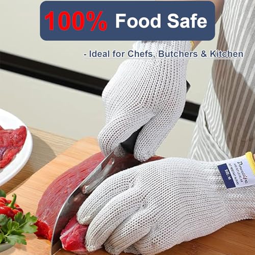 Level 8 Reinforced Cut Resistant Gloves (Small (Pack of 1) / White)