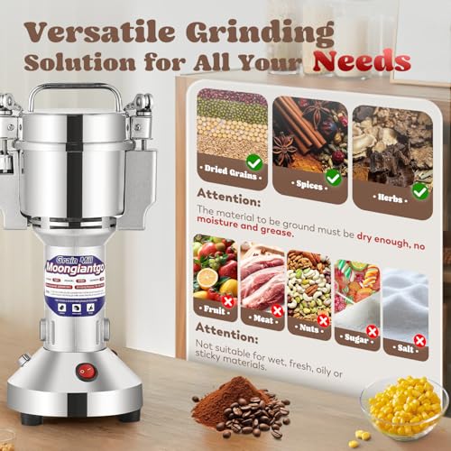 Grain Mill Grinder Electric (Silver / 150g Upright)