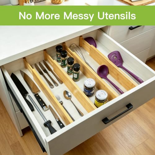 Kitchen Drawer Divider (Natural / 3.2"H, Large)
