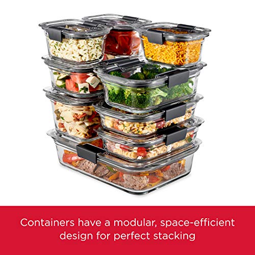 Brilliance Glass Food Storage set of 4 containers 8 total pieces (Assorted Sizes (8-Piece))