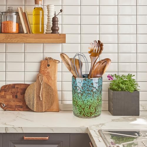 Utensil Holder (Blue & Green)
