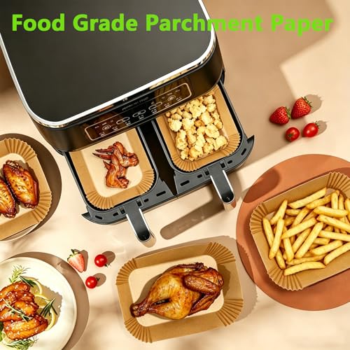 Air Fryer Liners for Bella 4Qt Slim Air Fryer (8.3 Inch Rectangle)