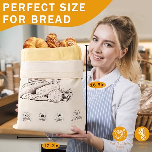 2 Pack Reusable Beeswax Bread Bags (2 Count)
