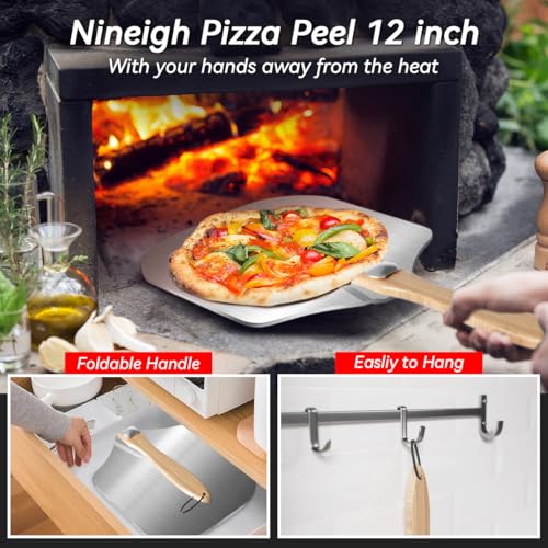 20''Pizza Stone for Oven and Grill with Pizza Peel (20 x 13.5 inch)