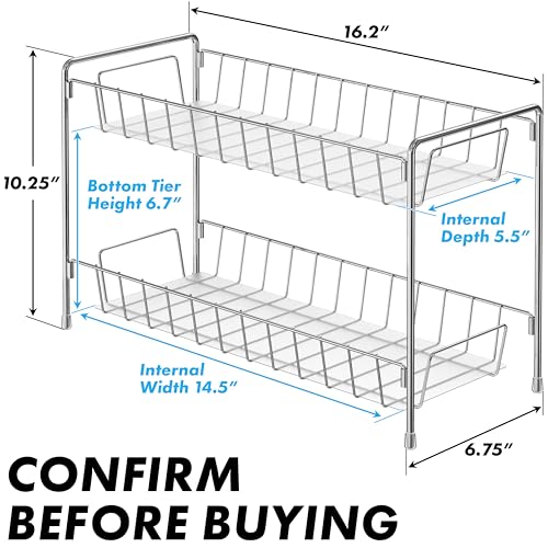 2 Tier Countertop Spice Rack Organizer