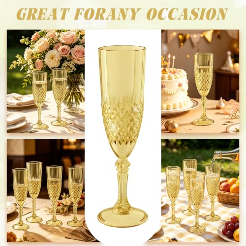 24 Pack Plastic Champagne Flutes (24 Count)