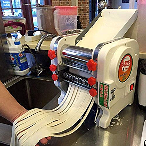 Hengwei 750W 110V Stainless Steel Commercial Electric Noodle Making Pasta Maker Dough Roller Noodle Cutting Machine (3mm / 9mm)