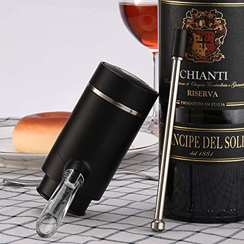 Electric Wine Aerator & Dispenser (Pro Steel / Enamel Midnight)