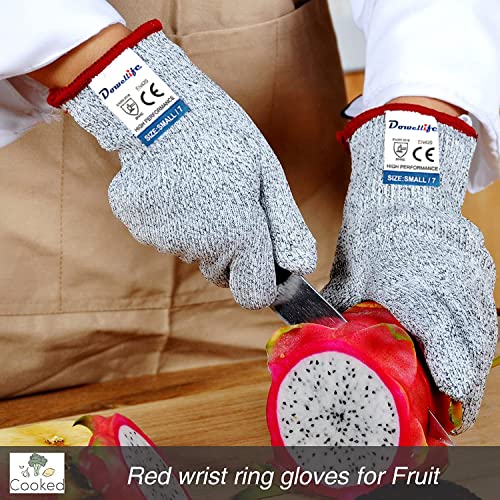 Cut Resistant Gloves Food Grade Level 5 Protection (2 Count)