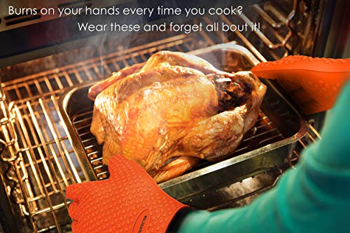 Smoker BBQ Grill Gloves (Orange / One Size Fits Most)