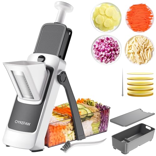 Safe Mandoline Potato Slicer Pro (4th Gen, Gray)