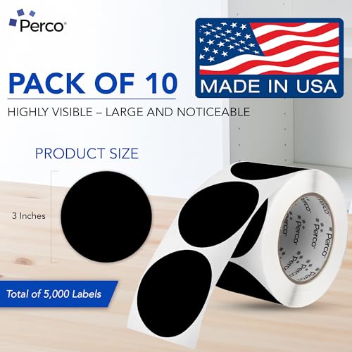 Black Perforated Round Circle Dot Sticker 3 (Black / 3 Inch)