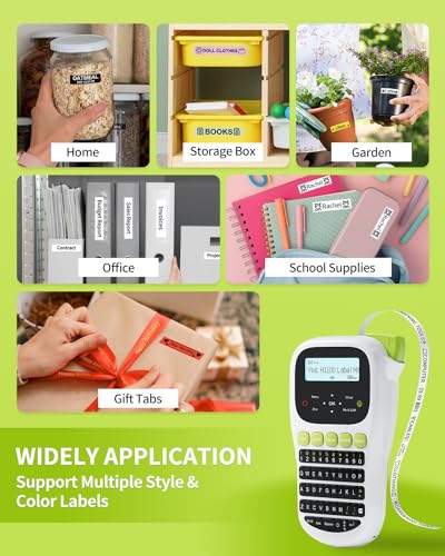 Label Maker Label Maker Waterproof Labels (Green Label Maker)