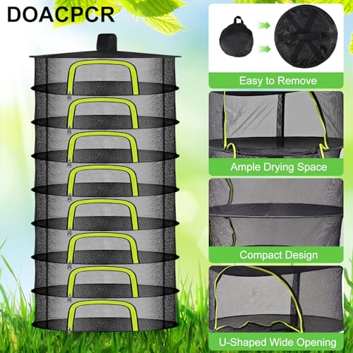 Doacpr 8 Layer Hanging Herb Drying Rack
