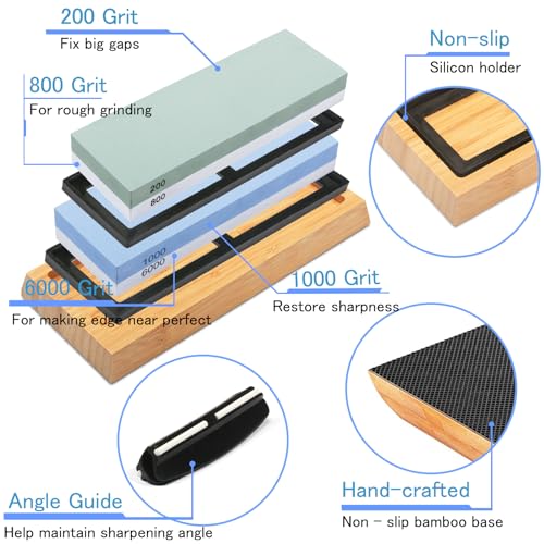 Whetstone Knife Sharpening Stone Kit