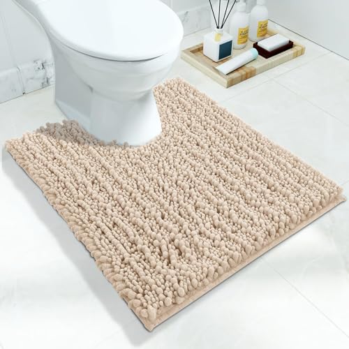 Toilet Rug U Shaped Washable 24x20 Inch (6.9375 Sq Ft)