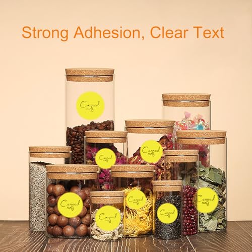 2 Inch Circle Thermal Sticker Labels (Yellow)