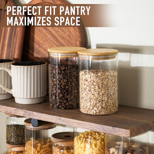 32oz 1Qt Round Glass Storage Containers with Lids 6 (32oz*6)