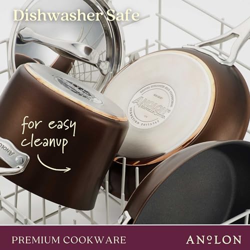 83852 Nouvelle Copper Hard Anodized Nonstick Cookware Set (Cookware Set (11 Piece) / Sable)