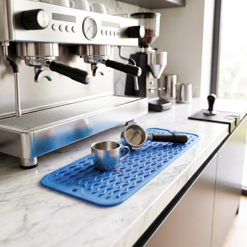 Silicone Dish Drying Mat for Multiple Usage (Lichen Blue / 17"L x 6"W)