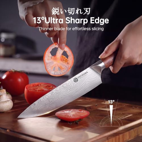 5 PCS Japanese Kitchen Knife Set with Ergonomic Rosewood Handle (5pcs knife set)