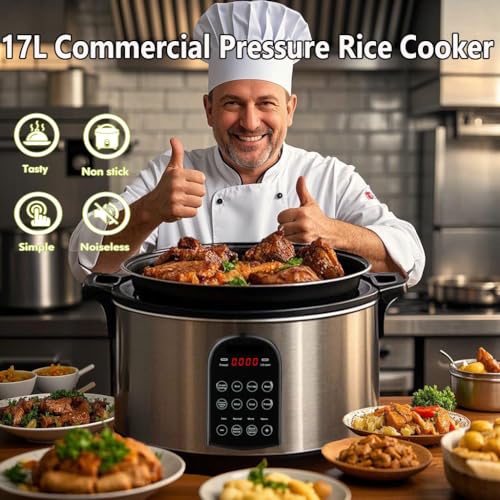 17.8QT Commercial Electric Pressure Cooker stainless steel Pressure Cooker