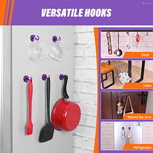 Magnetic Hooks (Purple / 1.26 inches)