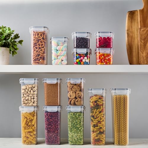 Set of 14 Airtight Food Storage Containers for Pantry Organization and Storage (14 Count)