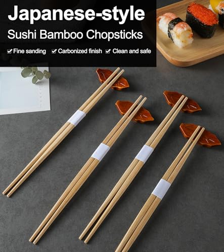 500 Pairs Disposable Bamboo Chopsticks Bulk 9.45in Japanese Sushi Restaurant Separated Pointed Chop Sticks (500Pairs)