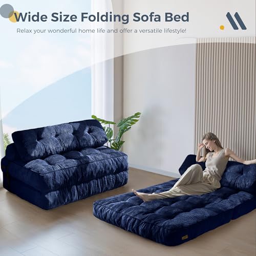 Folding Sofa Bed (Navy / Full)