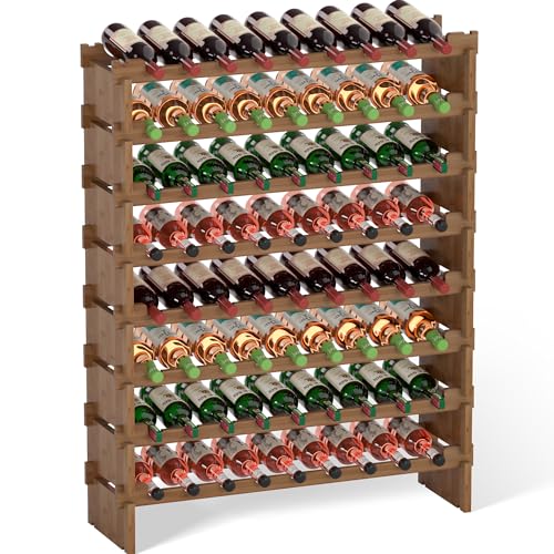 Wine Rack Freestanding Floor (Walnut)
