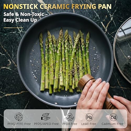 11 Piece Stainless Steel Pots and Pans Set Non Stick (Nonstick 11 PC)